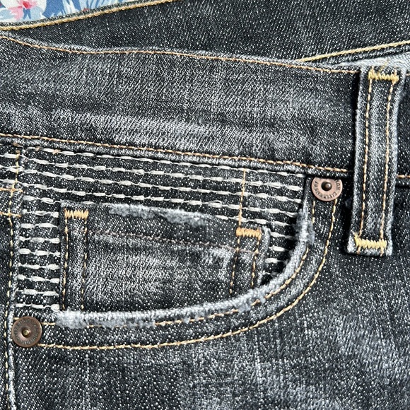 Citizens Of Humanity flair black/ grey Dark Wash thick stitching detail size 27 - Picture 8 of 15